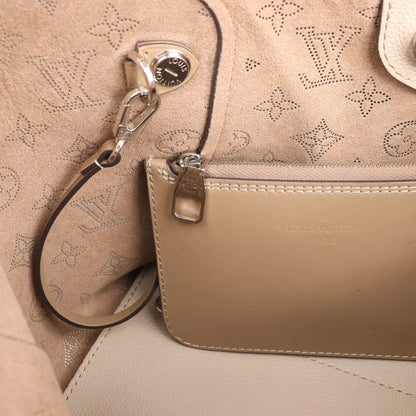 Louis Vuitton Hina Monogram Mahina Leather Shoulder Bag in Beige M54351