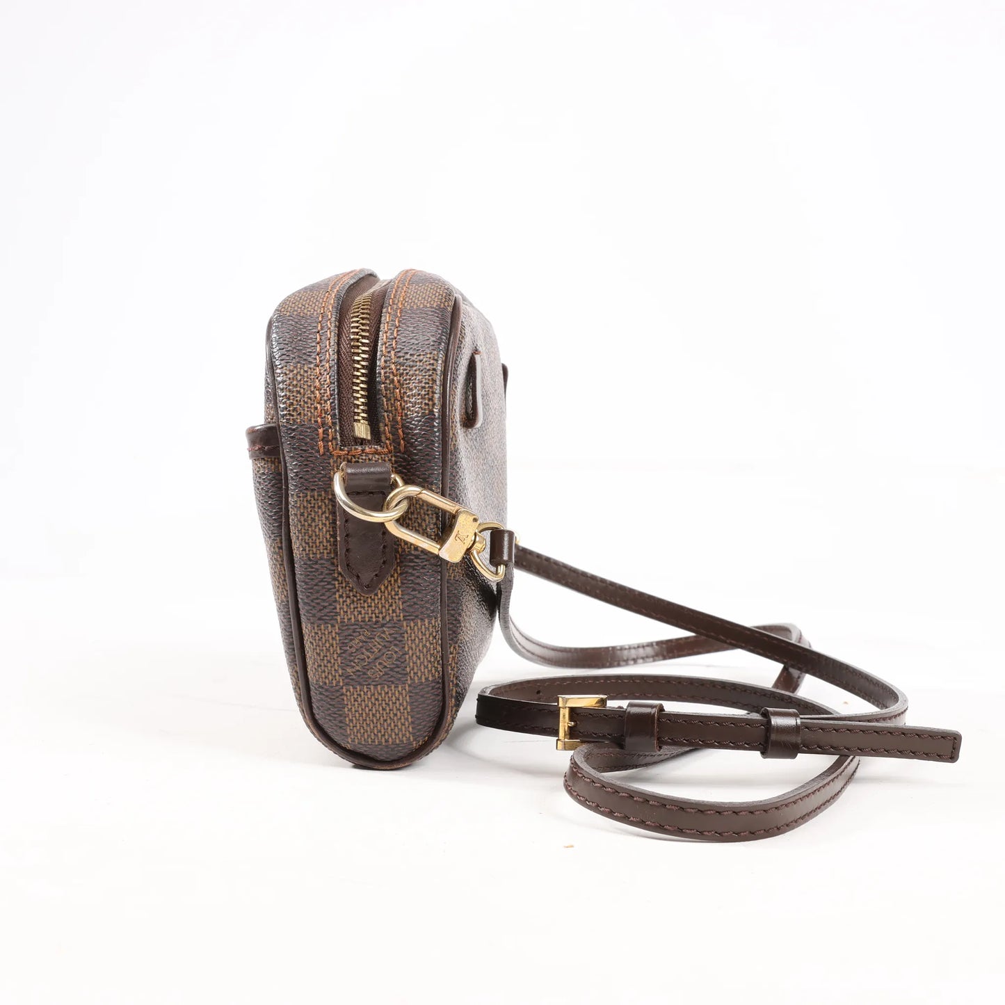 Louis Vuitton Damier Ebene Ipanema Pochette Crossbody Bag in Brown N51296