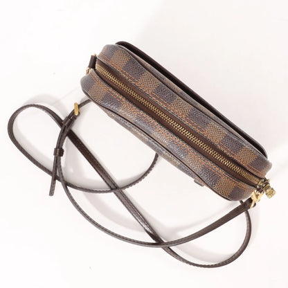 Louis Vuitton Damier Ebene Ipanema Pochette Crossbody Bag in Brown N51296