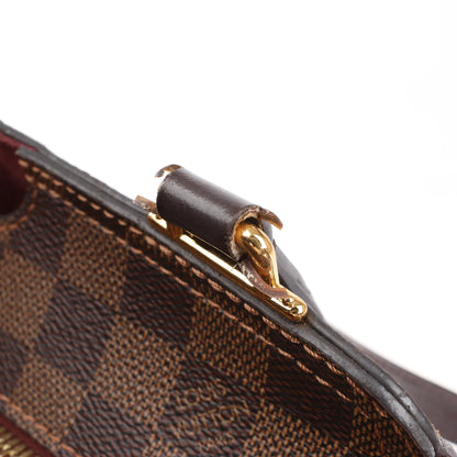 Louis Vuitton Jersey Damier x Leather 2Way Shoulder Bag in Brown x Burgundy N44021