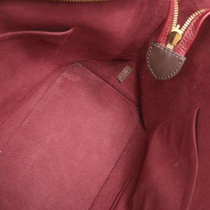 Louis Vuitton Jersey Damier x Leather 2Way Shoulder Bag in Brown x Burgundy N44021