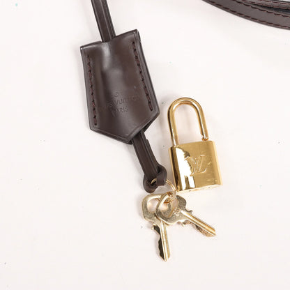 Louis Vuitton Jersey Damier x Leather 2Way Shoulder Bag in Brown x Burgundy N44021