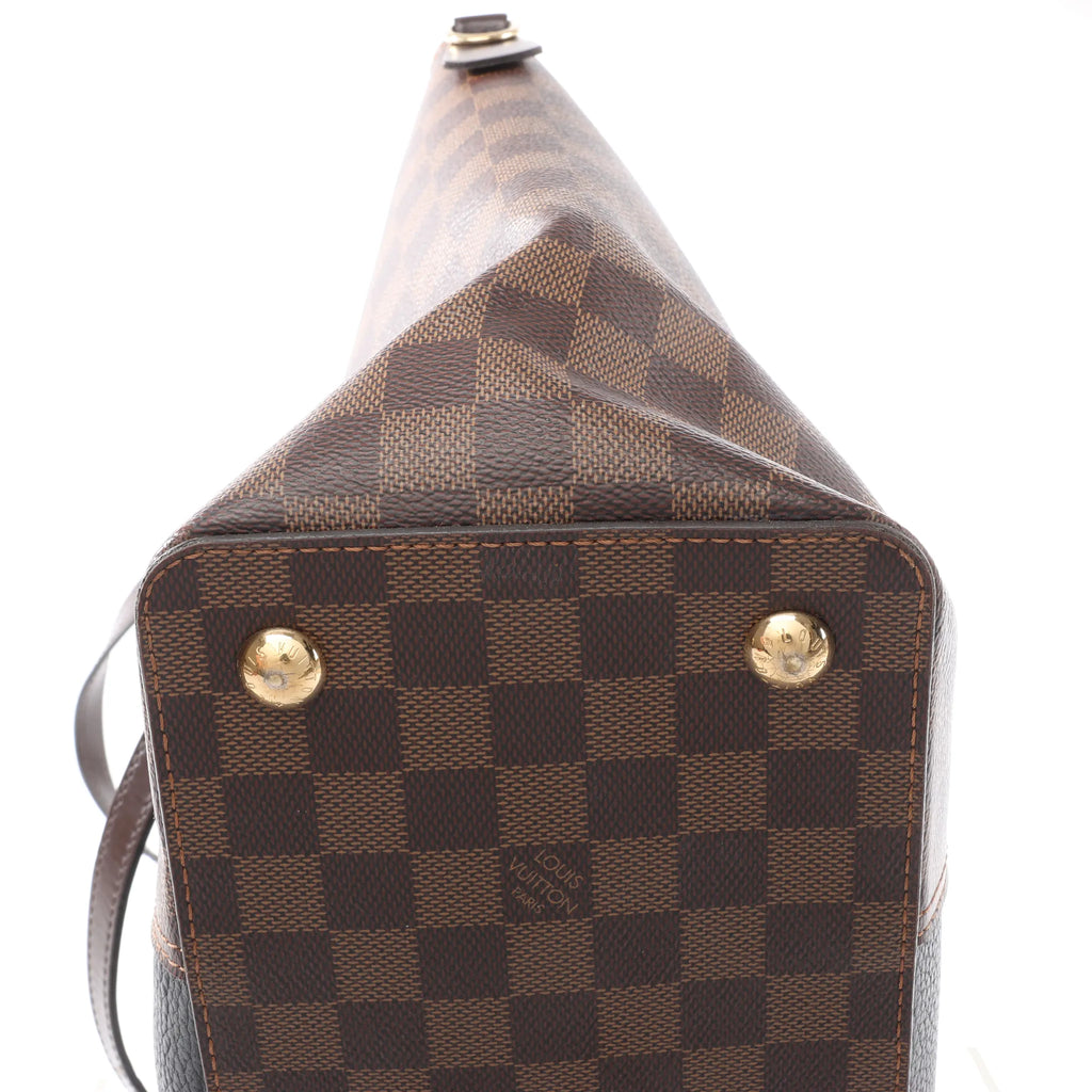Louis Vuitton Jersey MM Damier x Leather 2Way Shoulder Bag in Brown x Black N44023