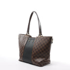 Louis Vuitton Jersey MM Damier x Leather 2Way Shoulder Bag in Brown x Black N44023