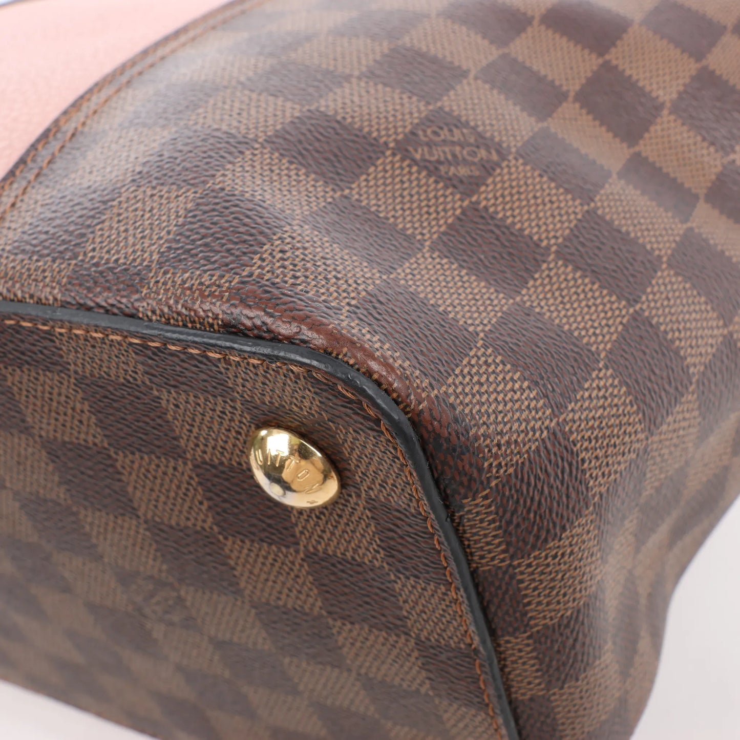 Louis Vuitton Jersey Damier x Leather 2Way Shoulder Bag in Brown x Pink N44041