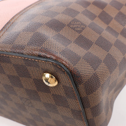 Louis Vuitton Jersey Damier x Leather 2Way Shoulder Bag in Brown x Pink N44041