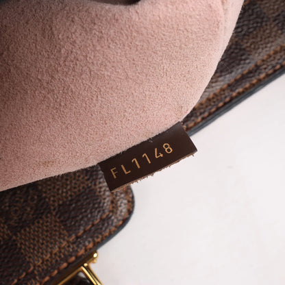 Louis Vuitton Jersey Damier x Leather 2Way Shoulder Bag in Brown x Pink N44041