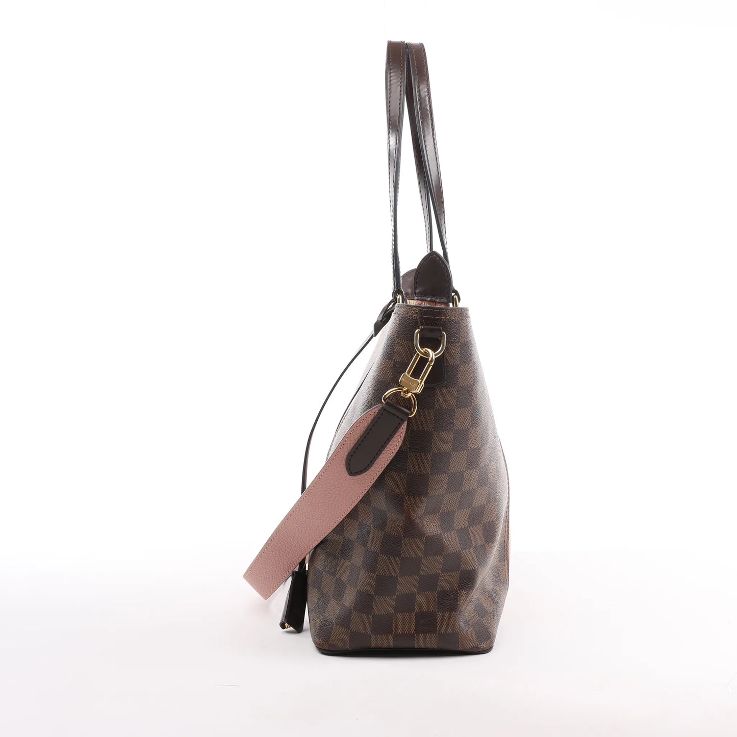 Louis Vuitton Jersey Damier x Leather 2Way Shoulder Bag in Brown x Pink N44041