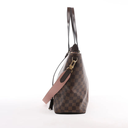 Louis Vuitton Jersey Damier x Leather 2Way Shoulder Bag in Brown x Pink N44041