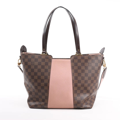 Louis Vuitton Jersey Damier x Leather 2Way Shoulder Bag in Brown x Pink N44041
