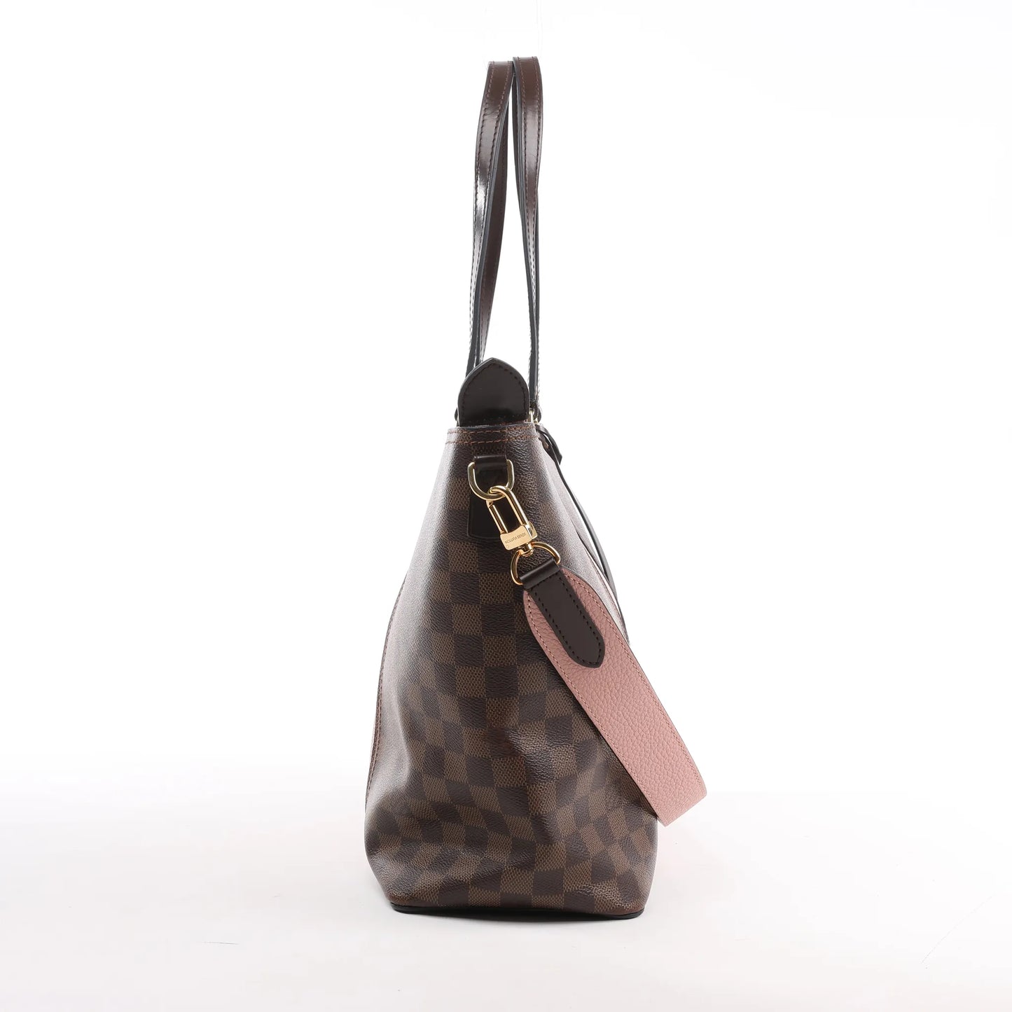 Louis Vuitton Jersey Damier x Leather 2Way Shoulder Bag in Brown x Pink N44041