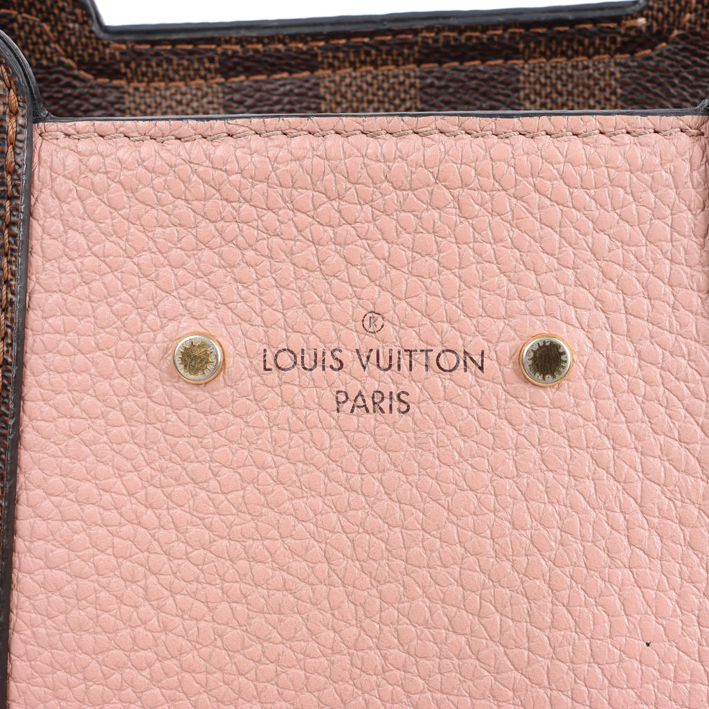 Louis Vuitton Jersey Damier x Leather 2Way Shoulder Bag in Brown x Pink N44041