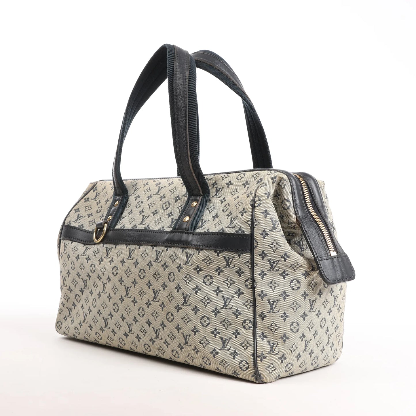 Louis Vuitton Josephine GM Monogram Mini Handtasche in Beige x Marineblau