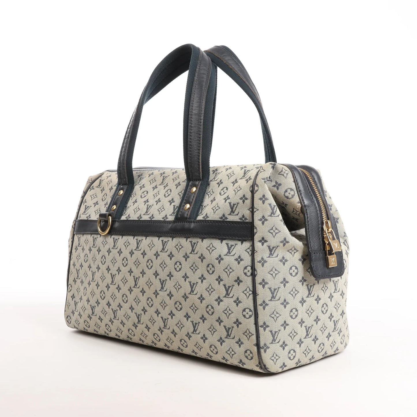 Louis Vuitton Josephine GM Monogram Mini Handtasche in Beige x Marineblau