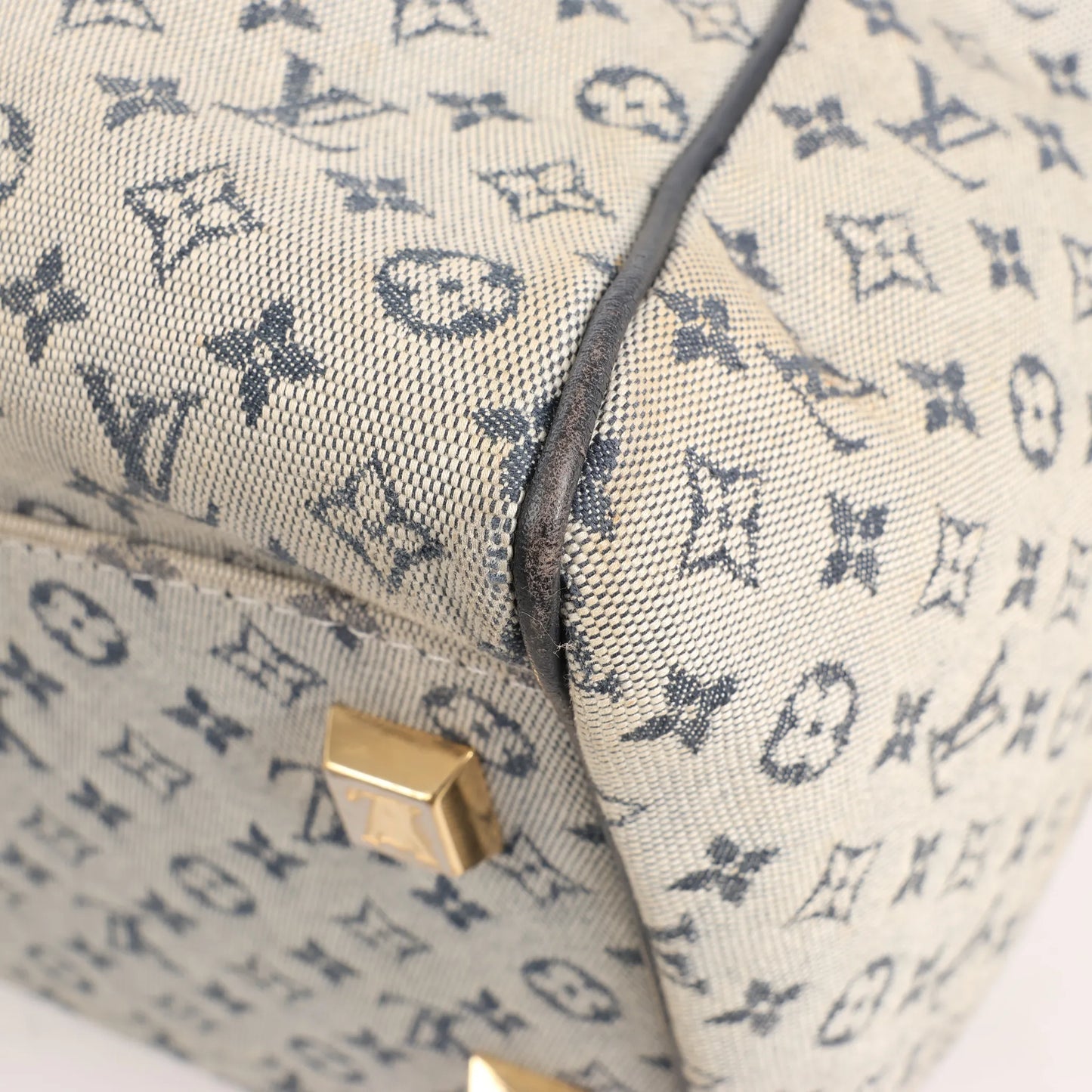 Louis Vuitton Josephine GM Monogram Mini Handtasche in Beige x Marineblau