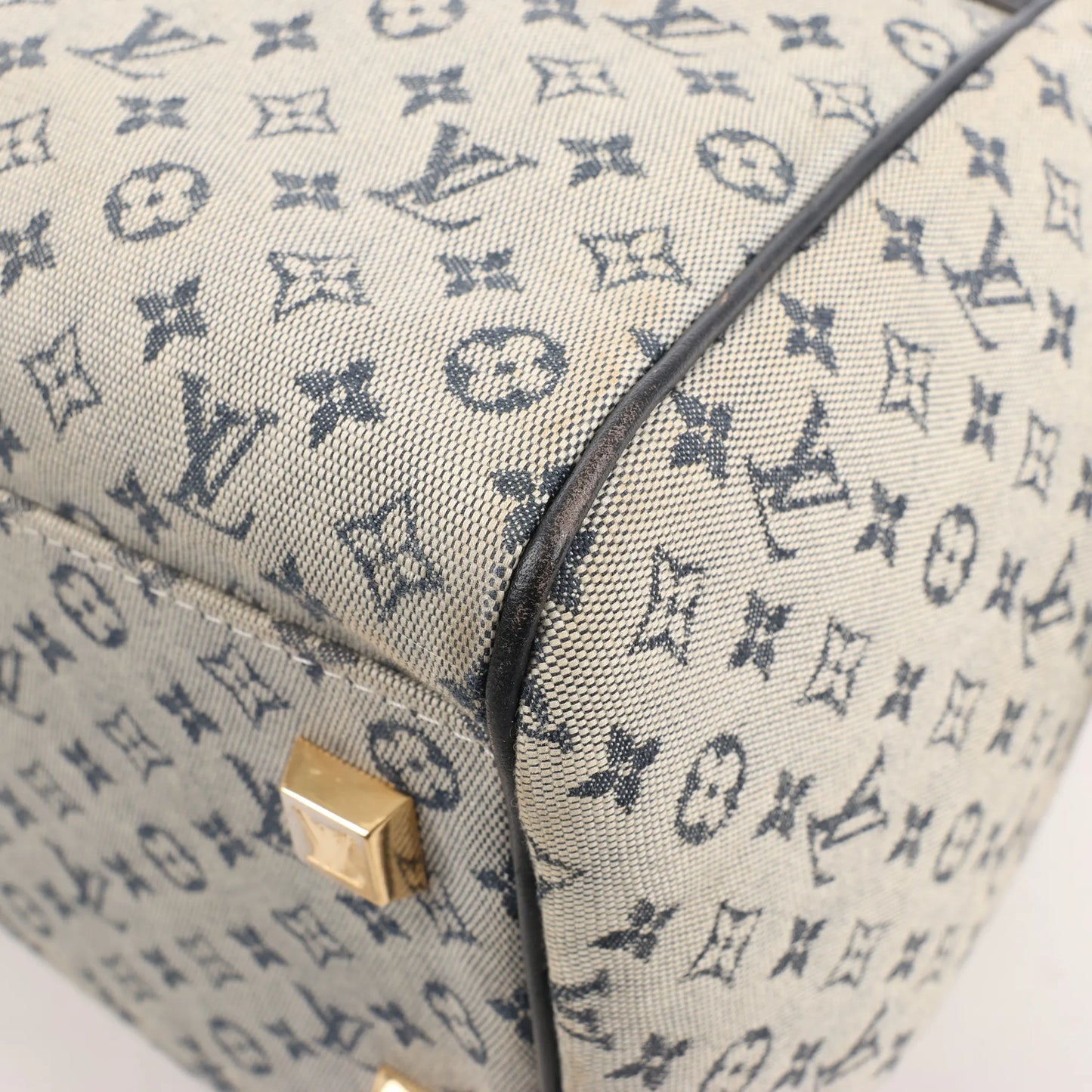 Louis Vuitton Josephine GM Monogram Mini Handtasche in Beige x Marineblau