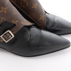Louis Vuitton Jumble Line 19-year Monogram PVC & Leather Ankle Boots in Black × Brown MA0169, Size 39.5 EU