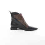 Louis Vuitton Jumble Line 19-year Monogram PVC & Leather Ankle Boots in Black × Brown MA0169, Size 39.5 EU