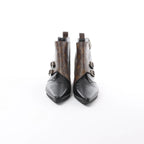 Louis Vuitton Jumble Line 19-year Monogram PVC & Leather Ankle Boots in Black × Brown MA0169, Size 39.5 EU