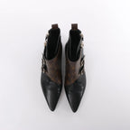 Louis Vuitton Jumble Line 19-year Monogram PVC & Leather Ankle Boots in Black × Brown MA0169, Size 39.5 EU