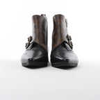 Louis Vuitton Jumble Line 19-year Monogram PVC & Leather Ankle Boots in Black × Brown MA0169, Size 39.5 EU