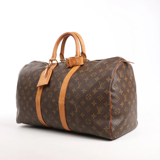 Louis Vuitton Keepall 45 Monogram Canvas Travel Bag in Brown M41428