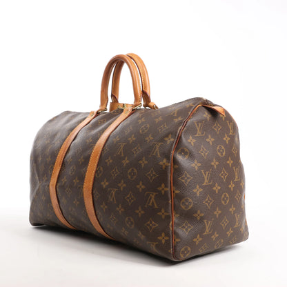 Louis Vuitton Keepall 45 Monogram Canvas Travel Bag in Brown M41428