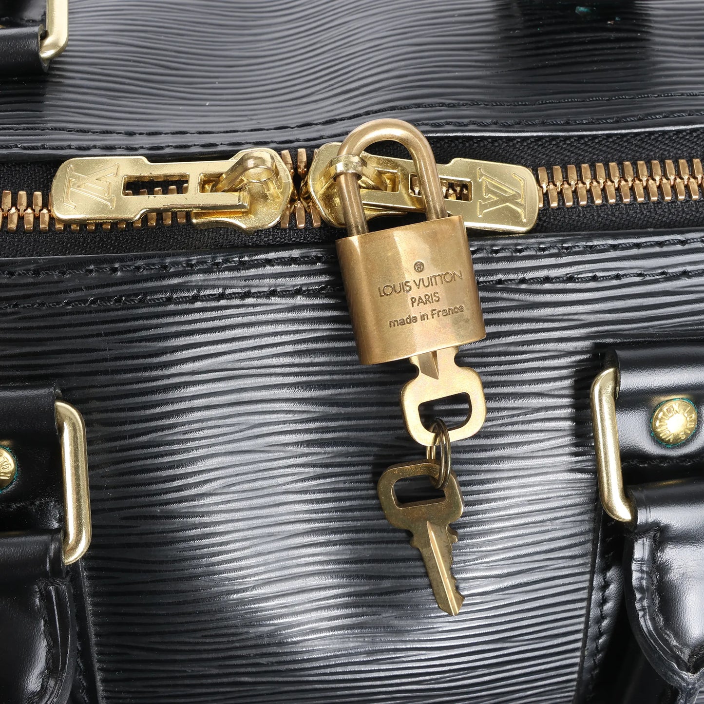 Louis Vuitton Epi Leather Keepall 45 Travel Bag in Black M42972