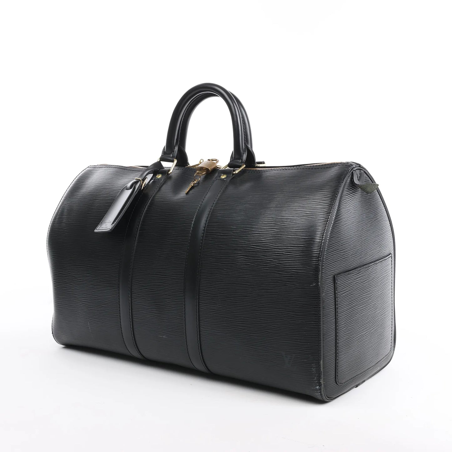 Louis Vuitton Epi Leather Keepall 45 Travel Bag in Black M42972