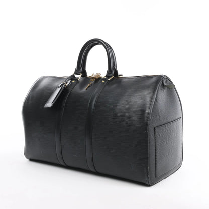 Louis Vuitton Epi Leather Keepall 45 Travel Bag in Black M42972