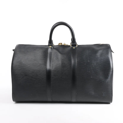 Louis Vuitton Epi Leather Keepall 45 Travel Bag in Black M42972