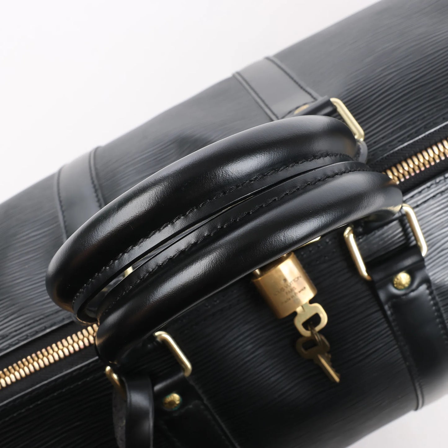 Louis Vuitton Epi Leather Keepall 45 Travel Bag in Black M42972