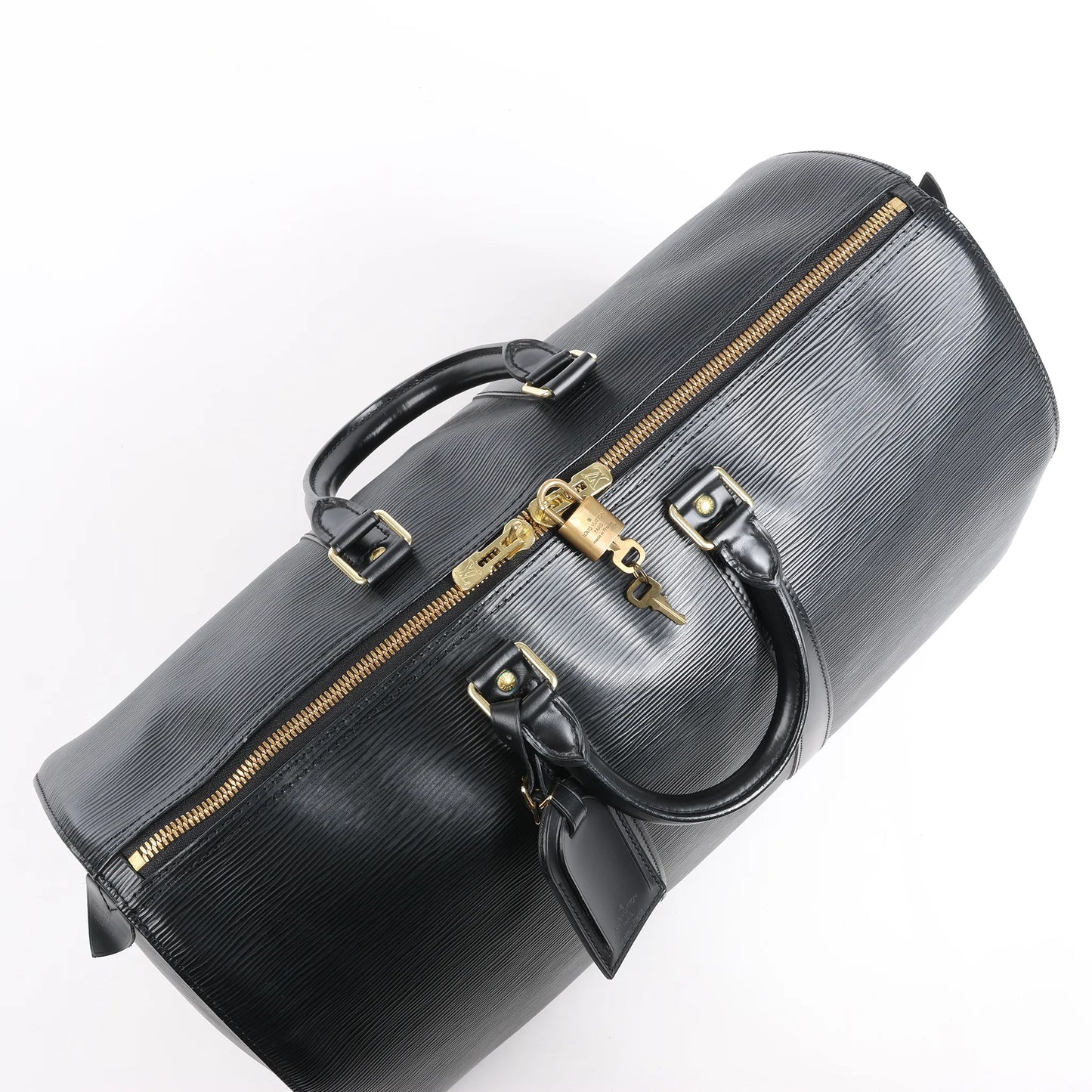 Louis Vuitton Epi Leather Keepall 45 Travel Bag in Black M42972