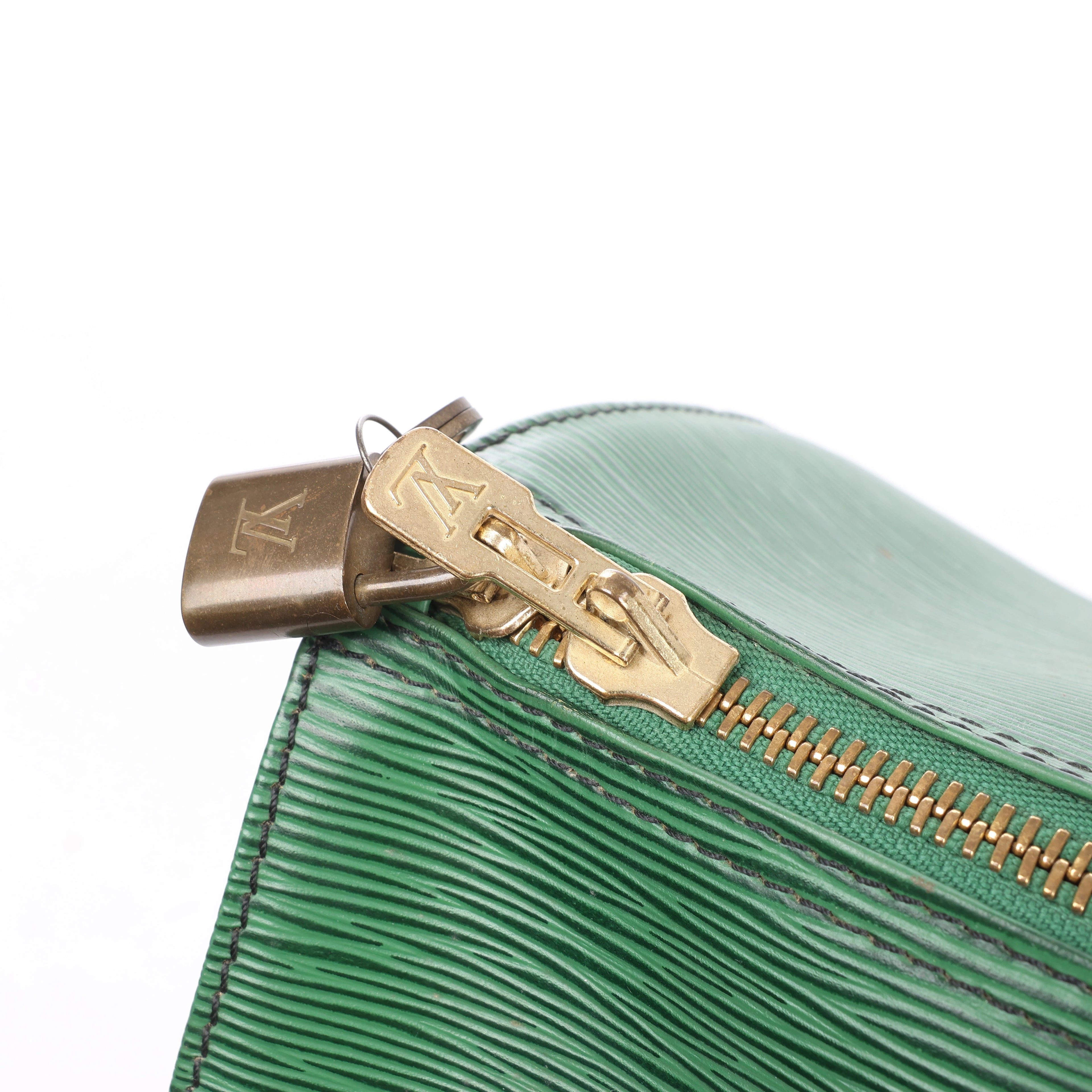 Bolso de viaje Louis Vuitton Keepall 45 de cuero Epi en color marrón