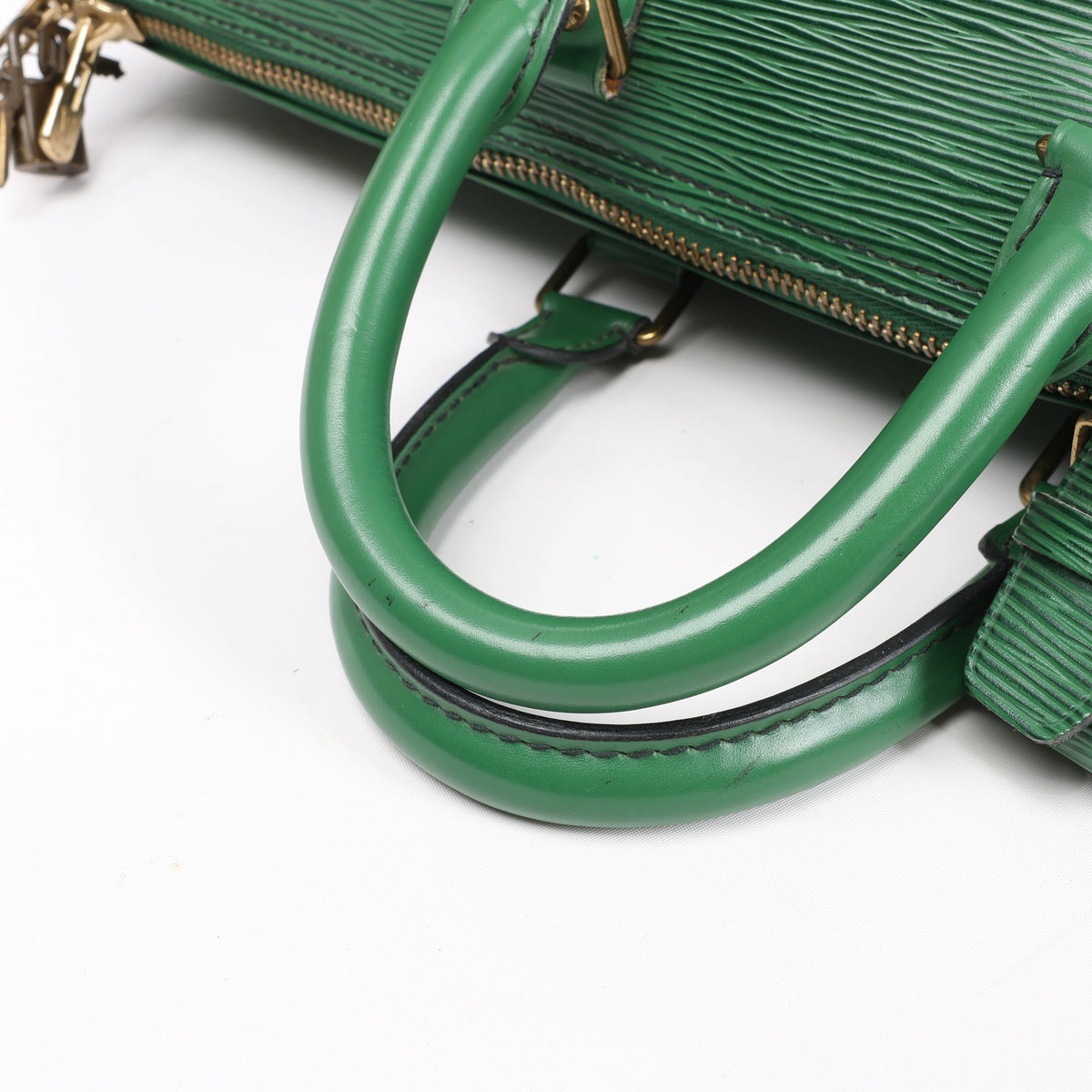 Bolso de viaje Louis Vuitton Keepall 45 de cuero Epi en color marrón