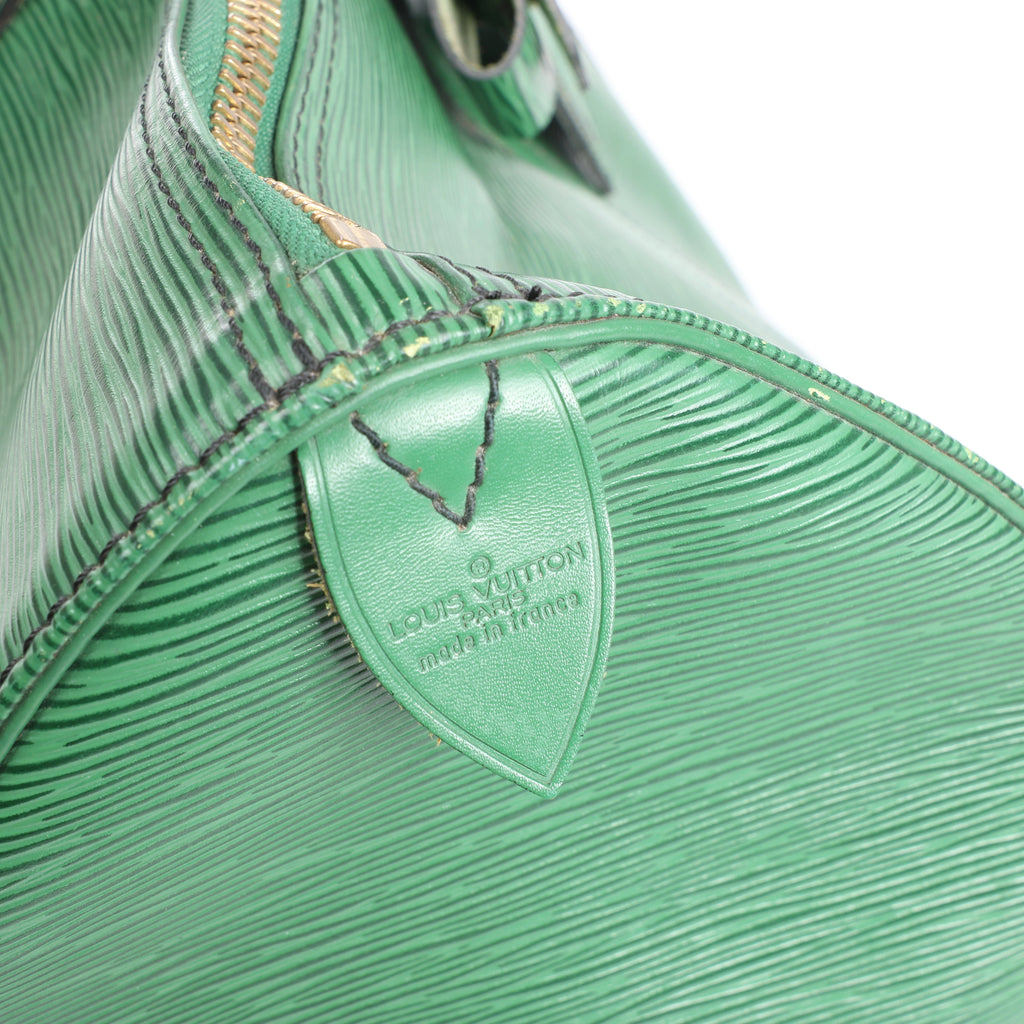 Bolso de viaje Louis Vuitton Keepall 45 de cuero Epi en color marrón