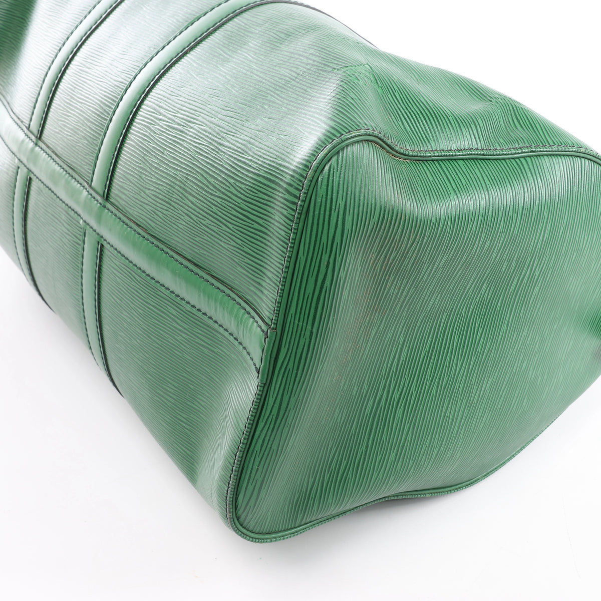 Bolso de viaje Louis Vuitton Keepall 45 de cuero Epi en color marrón