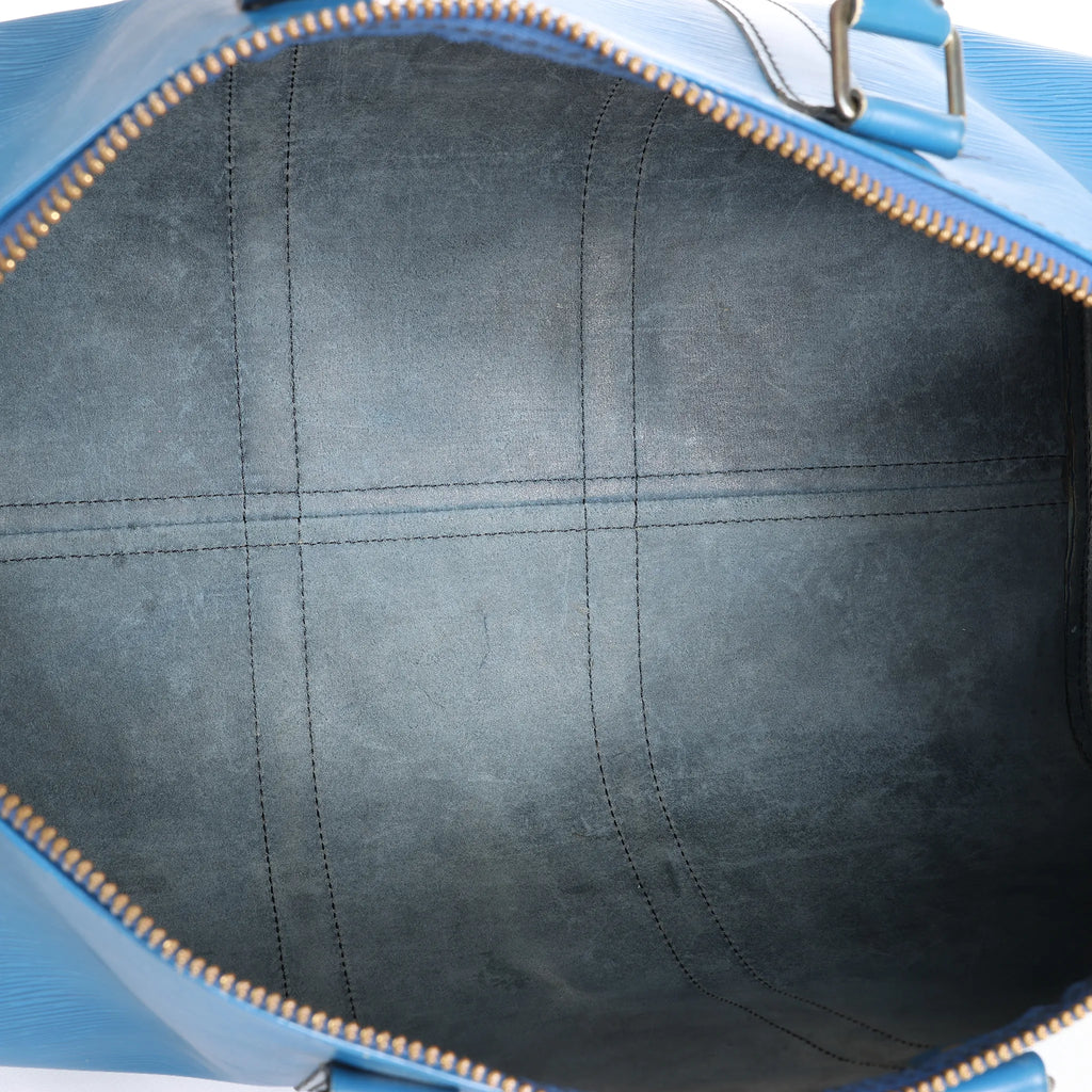 Louis Vuitton Keepall 45 Epi Leather Travel Bag in Blue M42975