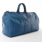 Louis Vuitton Keepall 45 Epi Leather Travel Bag in Blue M42975