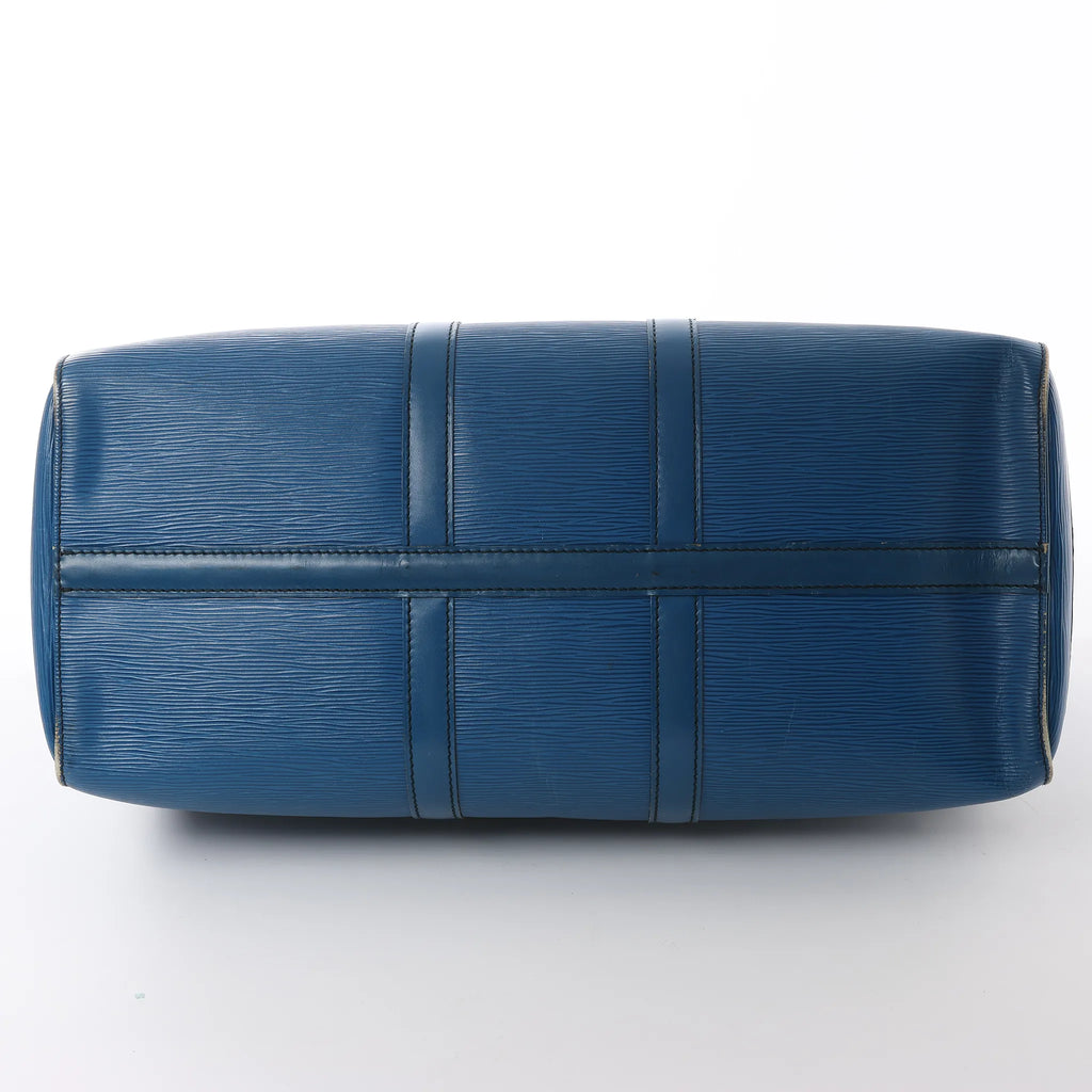 Louis Vuitton Keepall 45 Epi Leather Travel Bag in Blue M42975