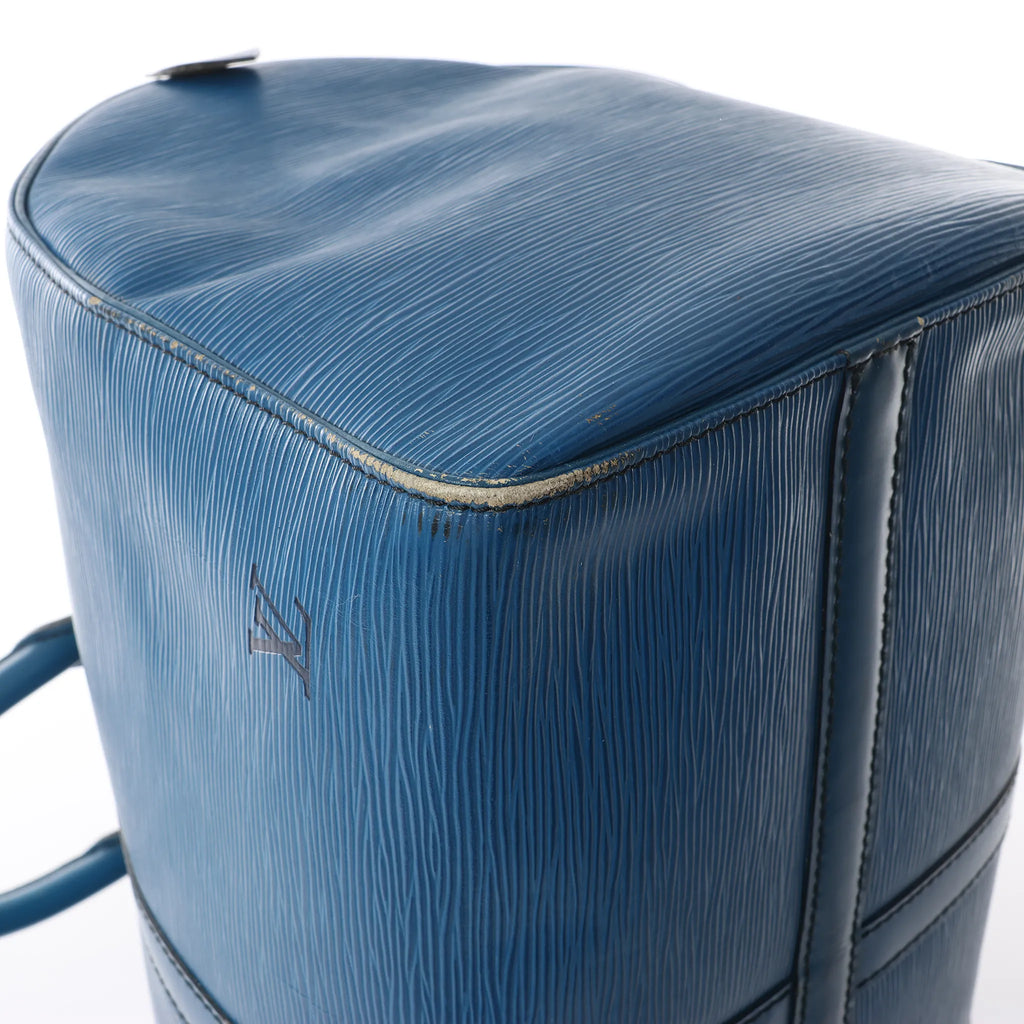 Louis Vuitton Keepall 45 Epi Leather Travel Bag in Blue M42975