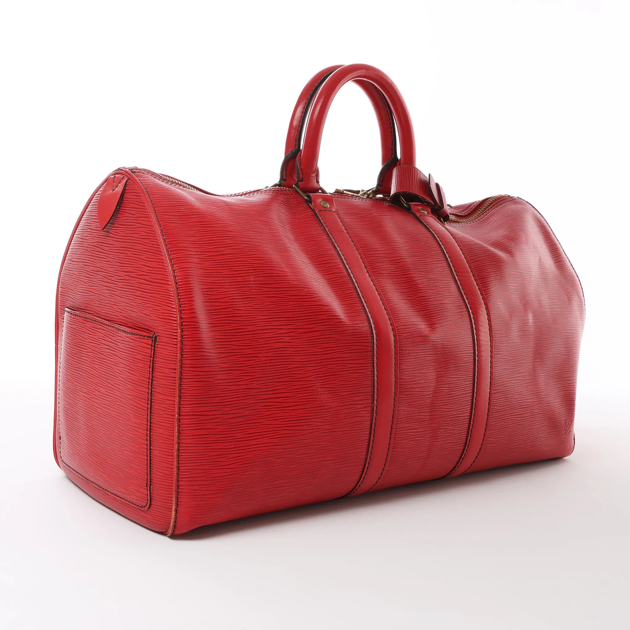 Louis Vuitton Keepall 45 Epi Leather Travel Bag in Red M42977