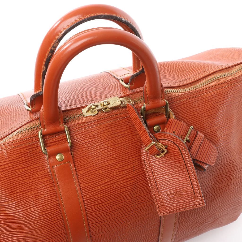 Louis Vuitton Keepall 45 Epi Leather Travel Bag in Brown M42978