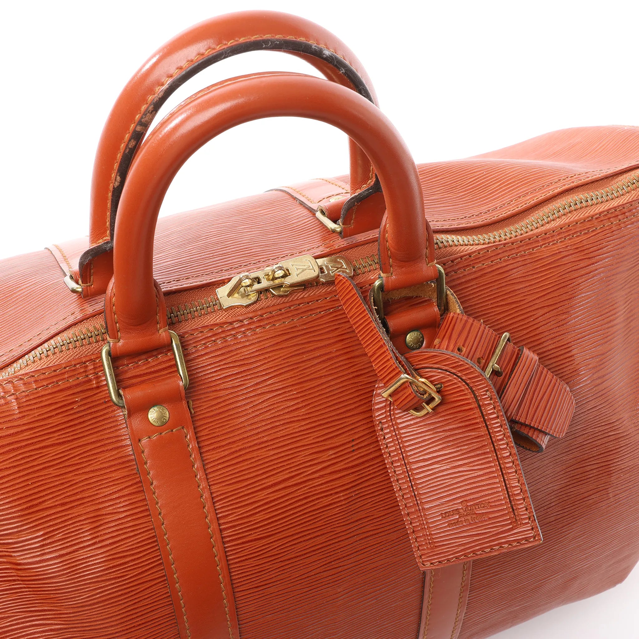 Louis Vuitton Keepall 45 Epi Leather Travel Bag in Brown M42978