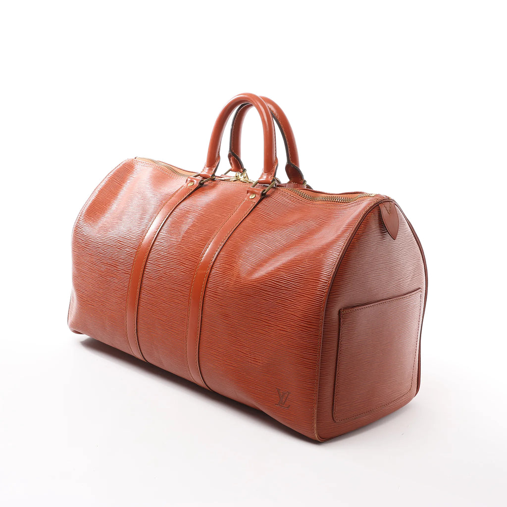 Louis Vuitton Keepall 45 Epi Leather Travel Bag in Brown M42978