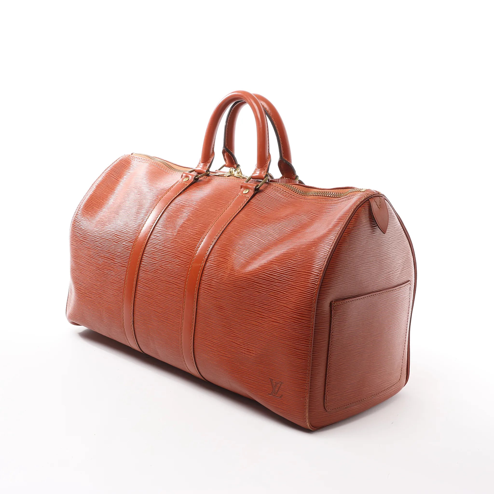 Louis Vuitton Keepall 45 Epi Leather Travel Bag in Brown M42978