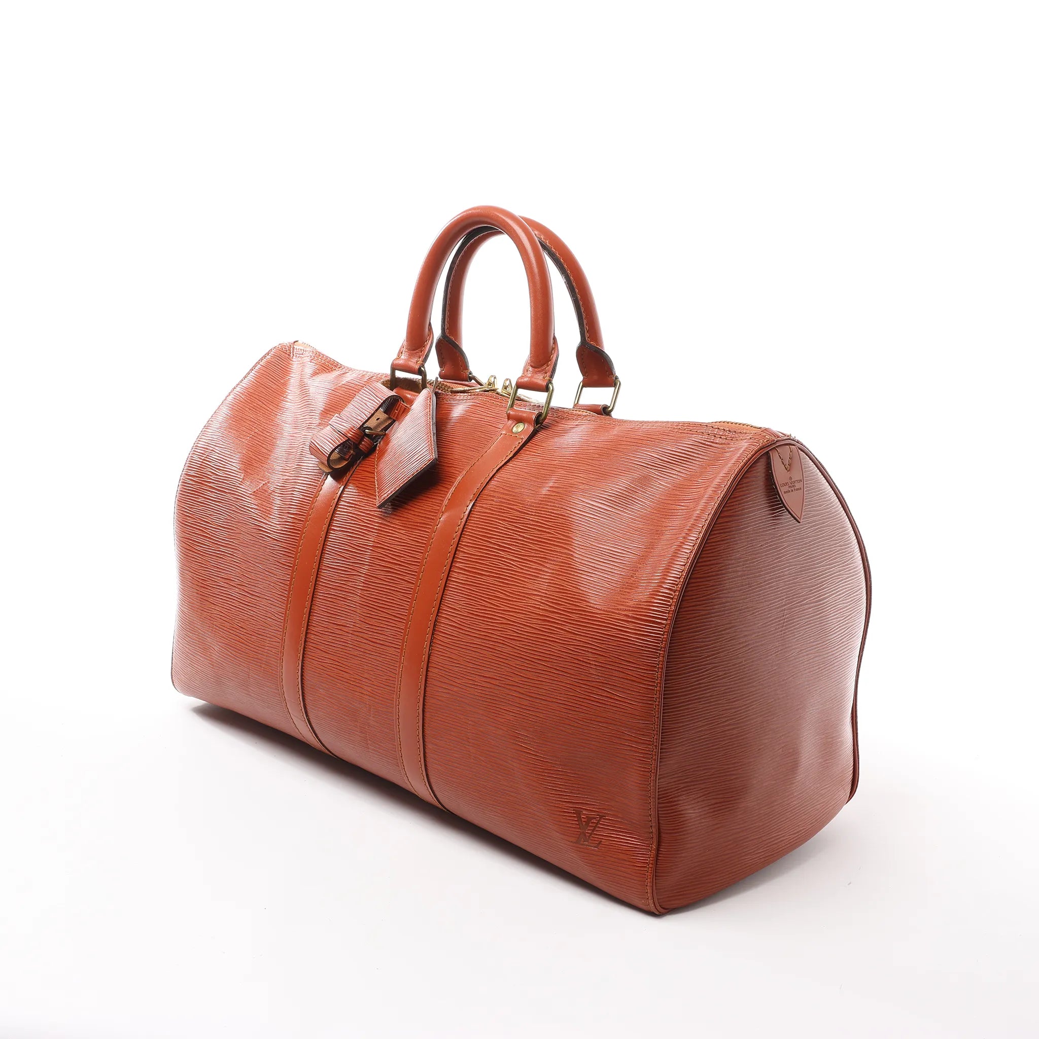Louis Vuitton Keepall 45 Epi Leather Travel Bag in Brown M42978
