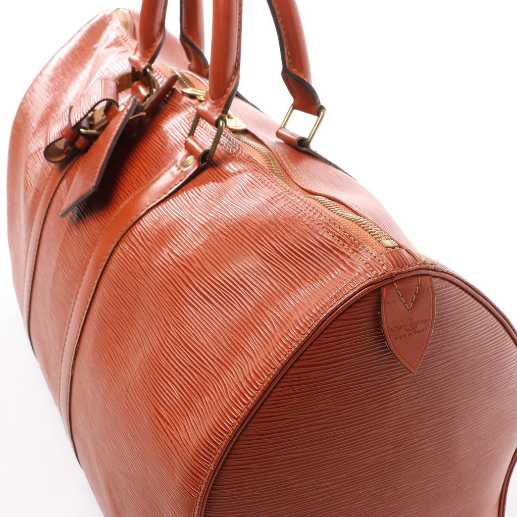 Louis Vuitton Keepall 45 Epi Leather Travel Bag in Brown M42978