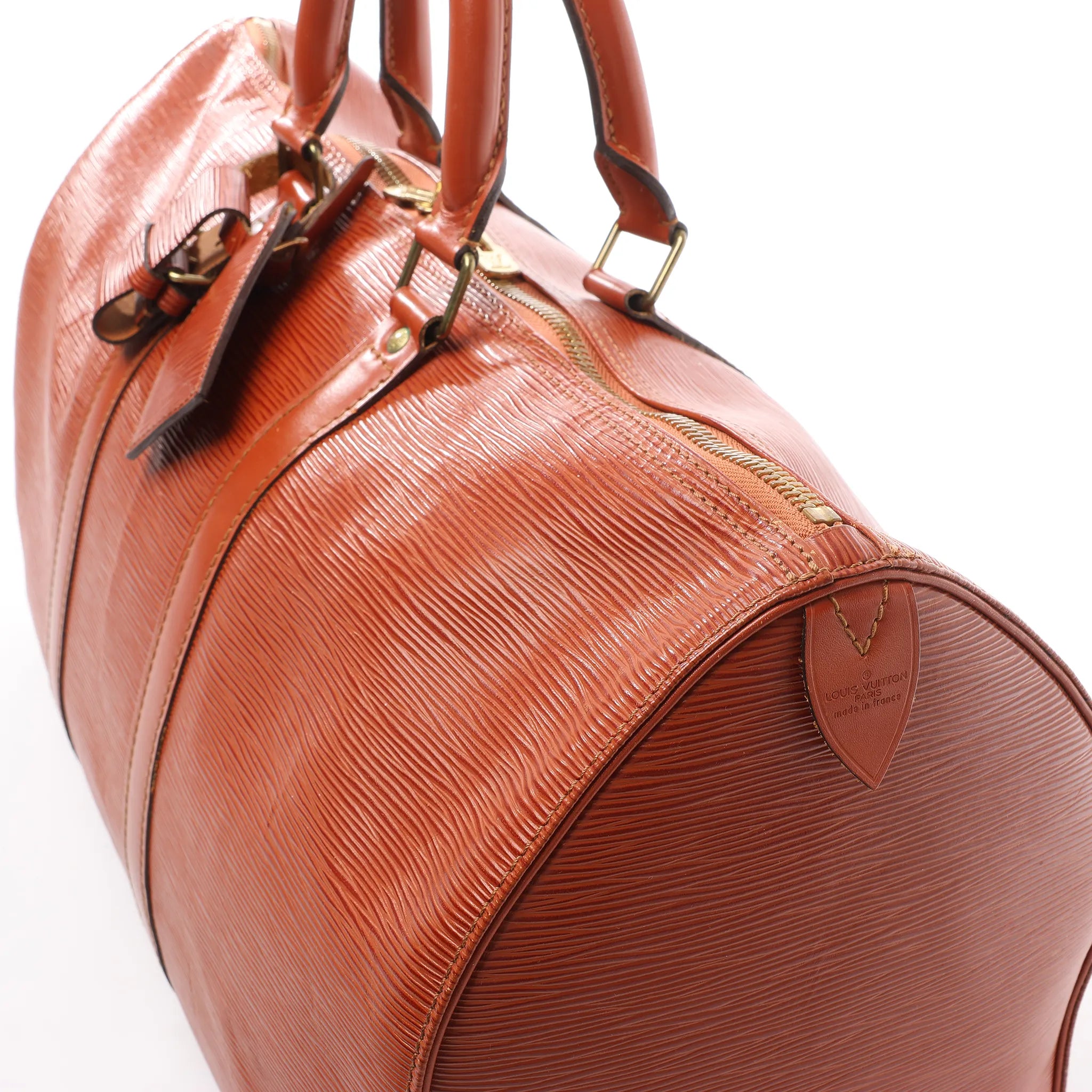 Louis Vuitton Keepall 45 Epi Leather Travel Bag in Brown M42978