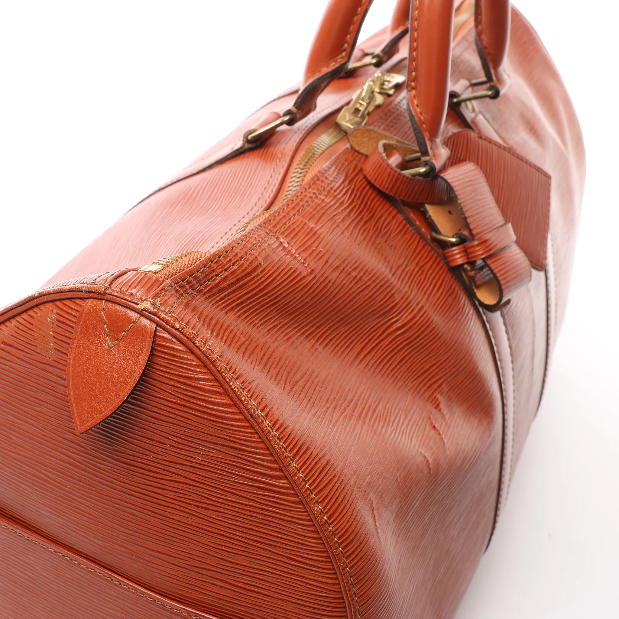 Louis Vuitton Keepall 45 Epi Leather Travel Bag in Brown M42978